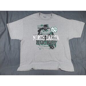 University‎ of North Dakota Hockey T shirt Men's Size XXL Champion Tag Gray